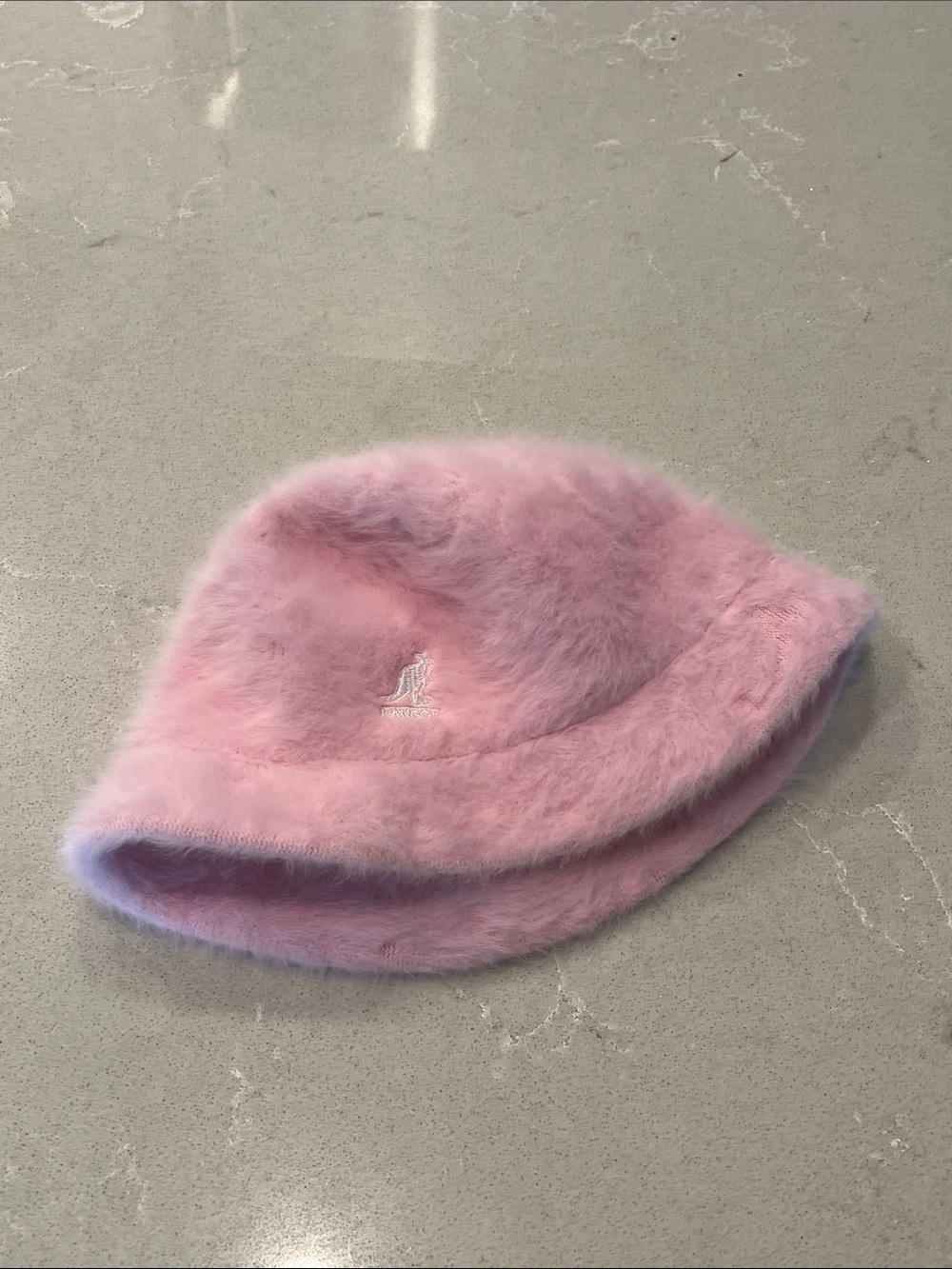Vintage Kangol fuzzy pink bucket hat